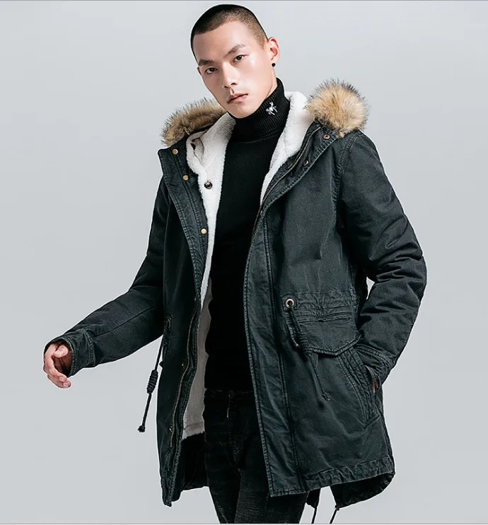 Custom Canvas Solid Fur Winter Men's Coat And Parka - Buy Custom Canvas ...