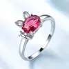 Wholesale Bulk Cute Nano Ruby Rabbit Earring Cubic Zirconia CZ Stone 925 Sterling Silver Jewelry Earrings