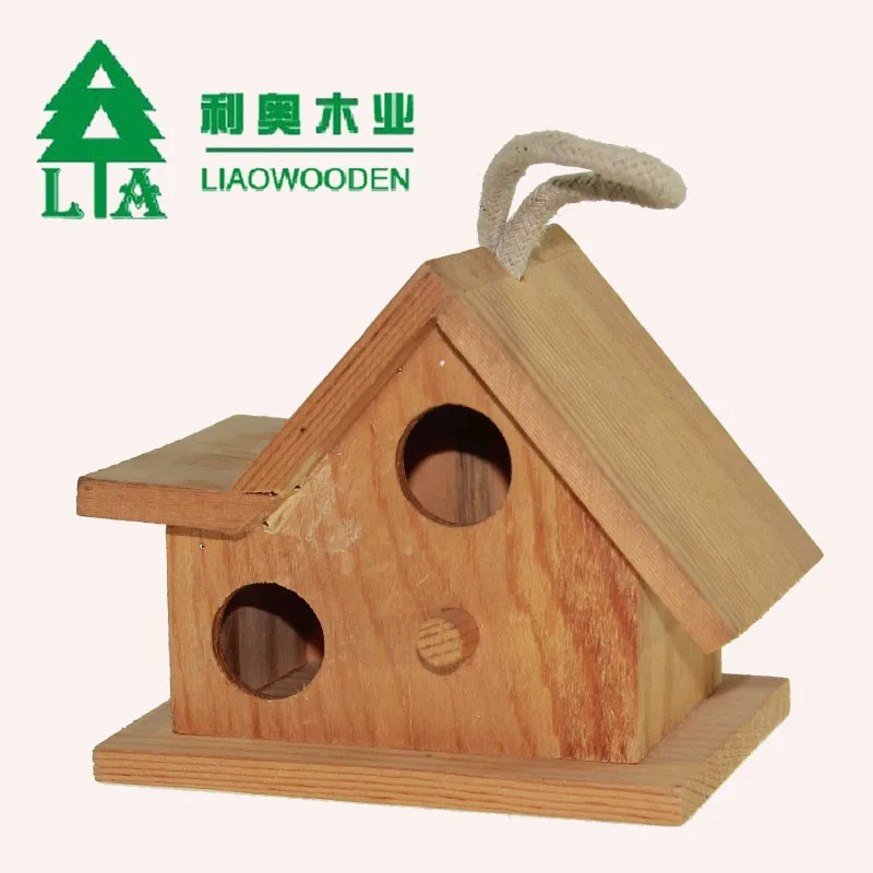 Art minds wooden crafts birdhouse wholesale , Window Mounted Outside Backyard mini wooden birdhouse for christmas decoration