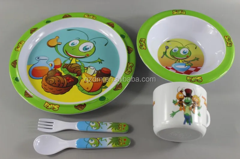 5pcs Melamine Kid's dinner set ,Lunch Tableware set