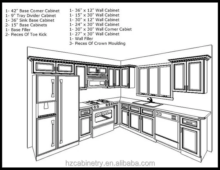 China Made Best Materials For Modular Kitchen Cabinet Used 