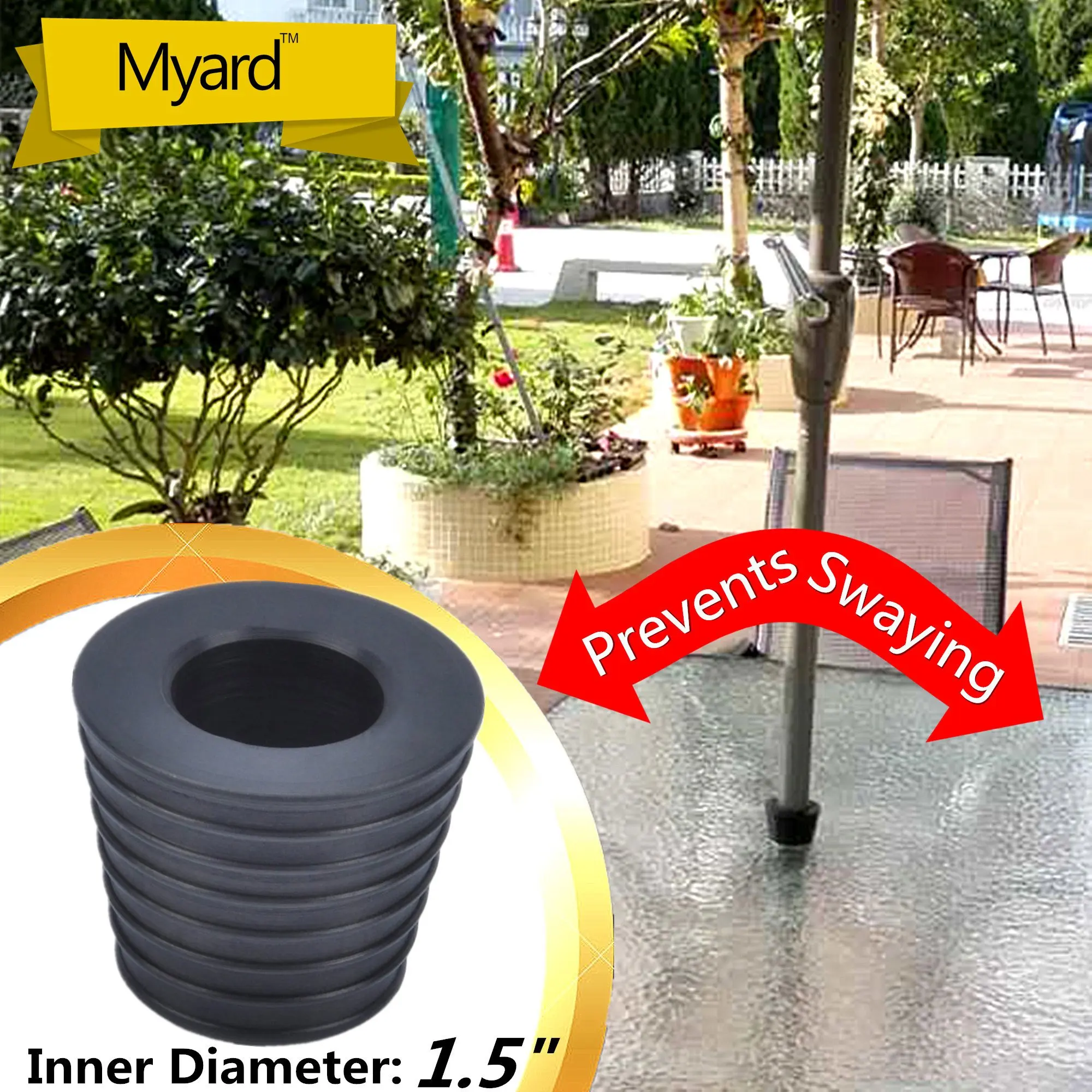 Buy Myard Umbrella Cone Wedge Fits Patio Table Hole Opening Or Base 2 To 2 5 Inch Pole Diameter 1 1 2 38mm Dark Brown In Cheap Price On Alibaba Com