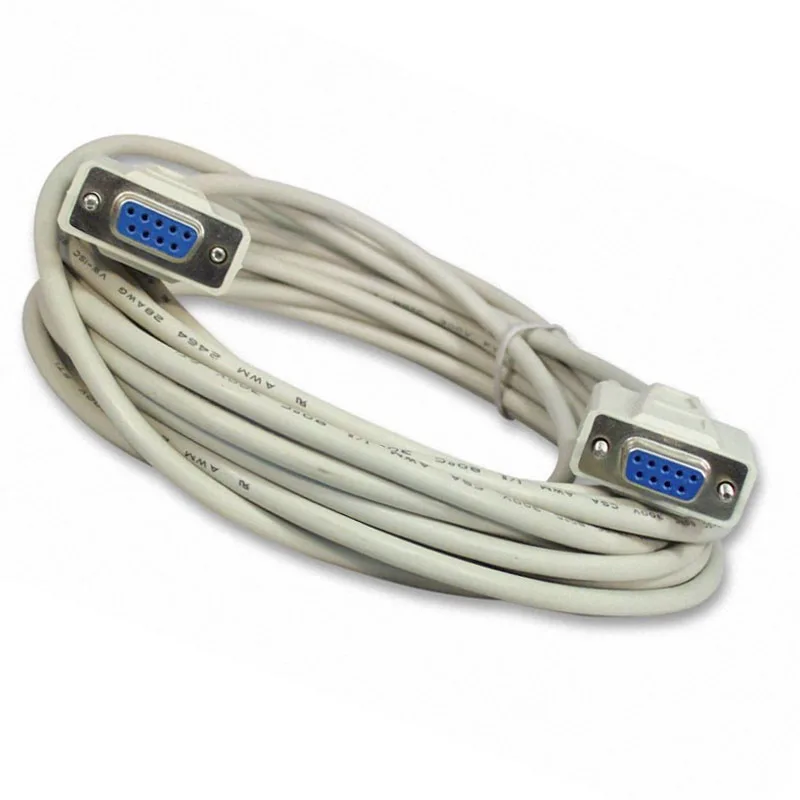 25 Foot Db9 9 Pin Serial Port Null Modem Cable Female / Female Rs232