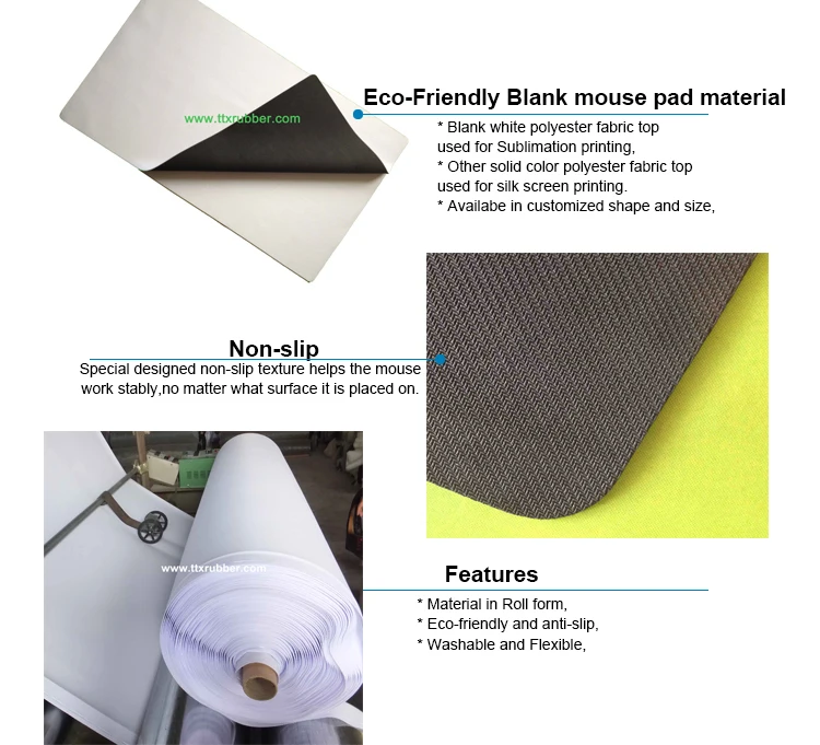 Wholesale Custom White Mouse Pad Material For Sublimation Blanks