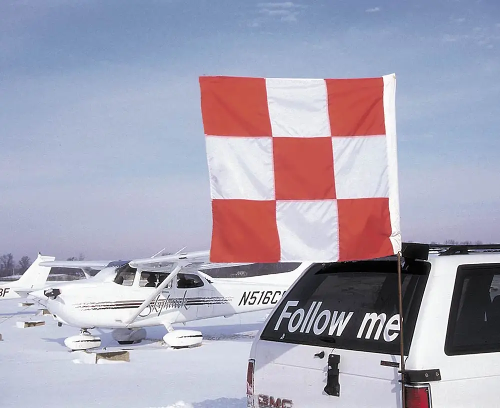 White And Orange Airport Vehicle Safety Flags Buy Airport Vehicle