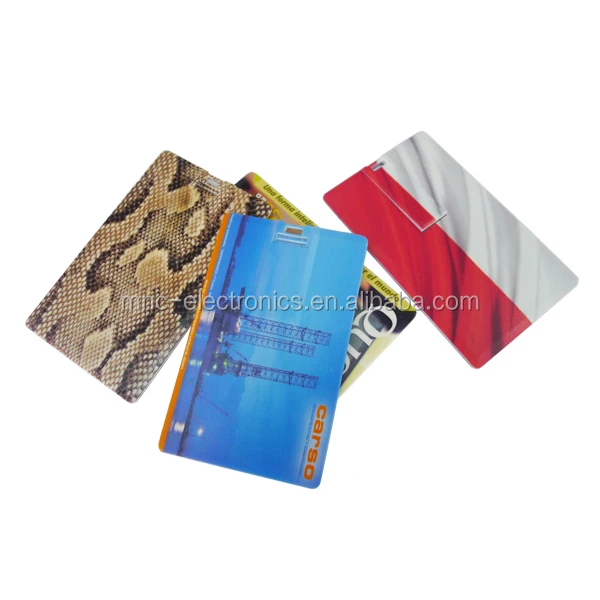 ABS plastic material business gift customized logo printing 16GB slim credit card usb memory stick - ANKUX.COM