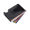 Best Carbon Fiber Slim RFID Blocking Wallet ,Front Pocket Card Wallet, Push Sliding Card Holder