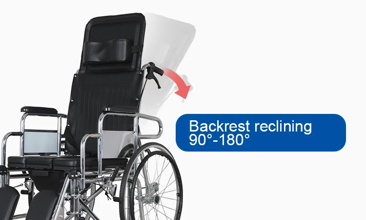 Kaiyang Ky608gc Backrest Reclining Commode Wheelchair Detachable ...