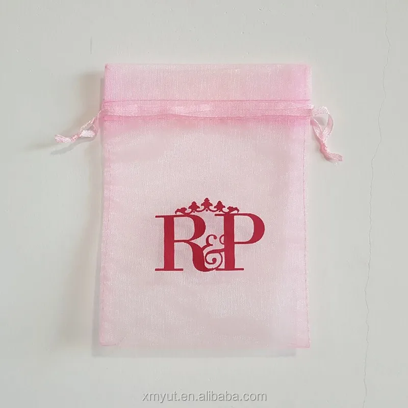In Stock Wholesale Organza Drawstring Bag Custom Jewelry Mesh Storage Bag Accept Sample logo Design