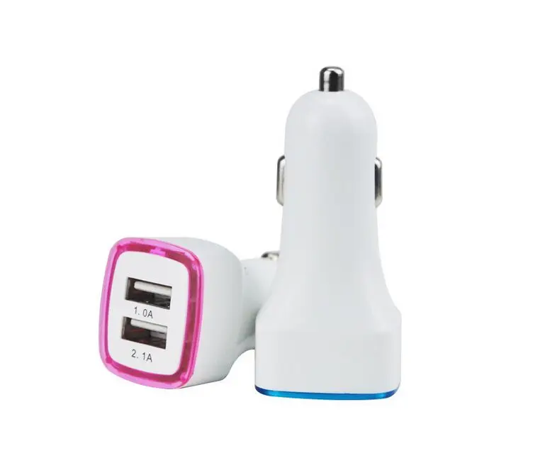 Multi  Ports Usb Car Charger Promotional OEM Logo Dual USB 2.1A Mobile Phone Usb Car Battery Charger