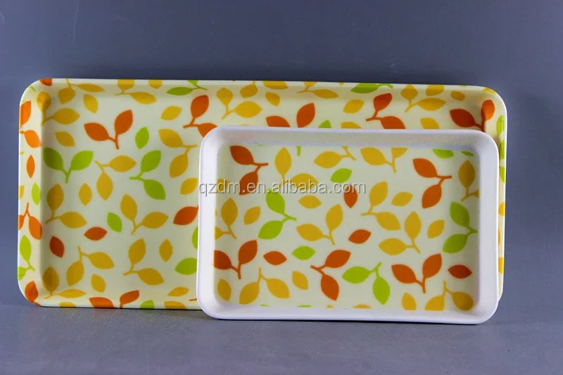 Large And Small Anti-Slip Face Melamine Tray Set Of 2 Piece
