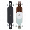 Freestyle Drop-through Longboard 39 x 8.3 inches Hard Rock Canadian Maple Skateboard for Freeride Downhill Cruising AQ1314