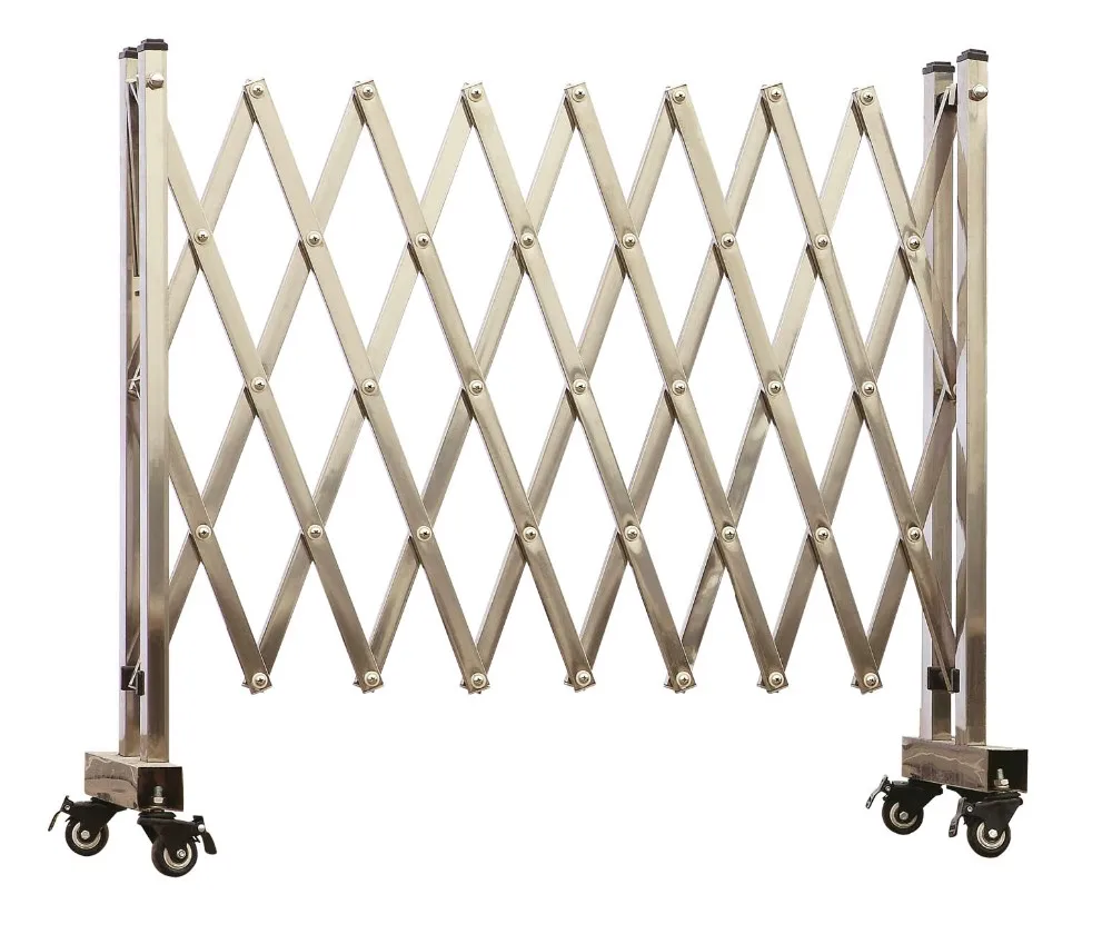 Movable Stainless Steel Expandable Fence Barrier With Wheel Buy Fence