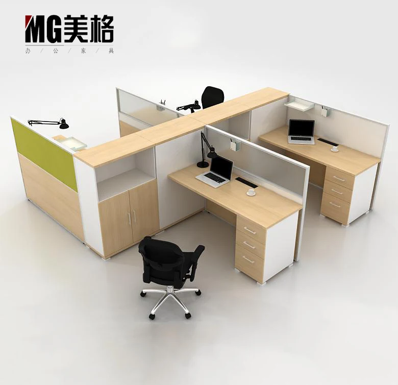 Melamine Workstation and Chair Frond Office Table Employee Table