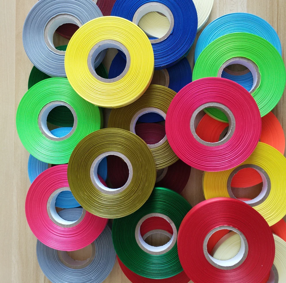 100 single side Polyester satin label tape, satin label fabric ,TTR