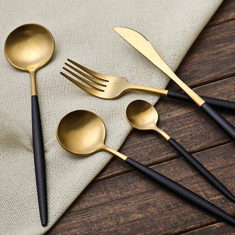 New Design Korean Stainless Steel Custom Flatware Set Buy Custom