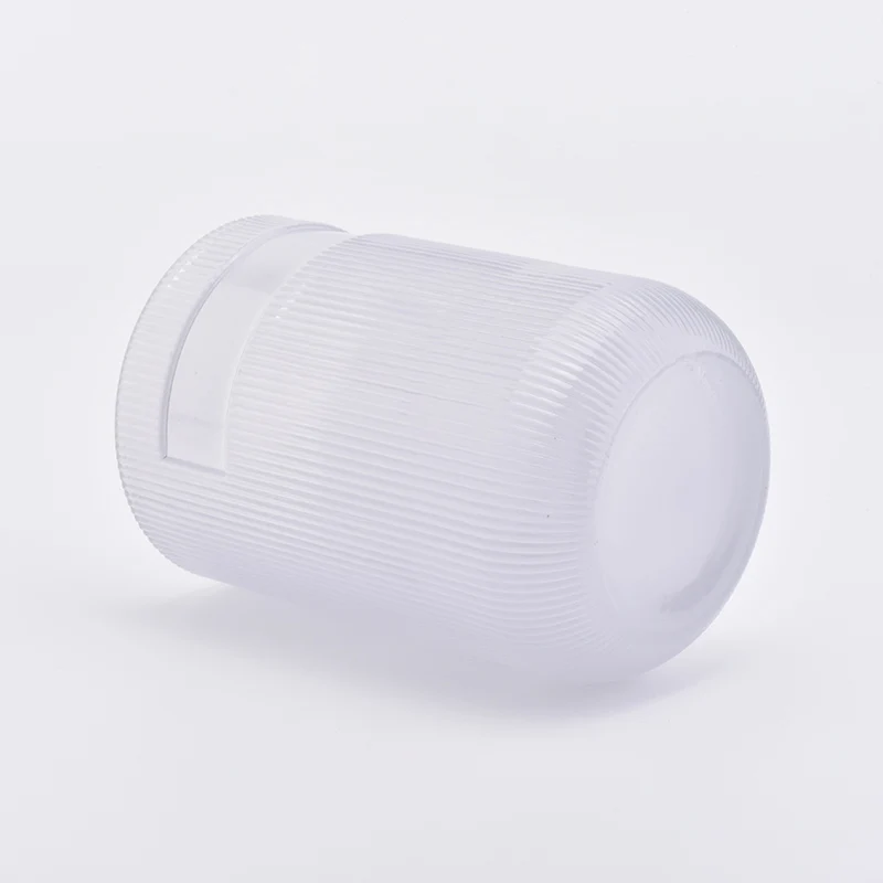 Cylinder customized striped candle vessel glass candle holder wedding centerpieces
