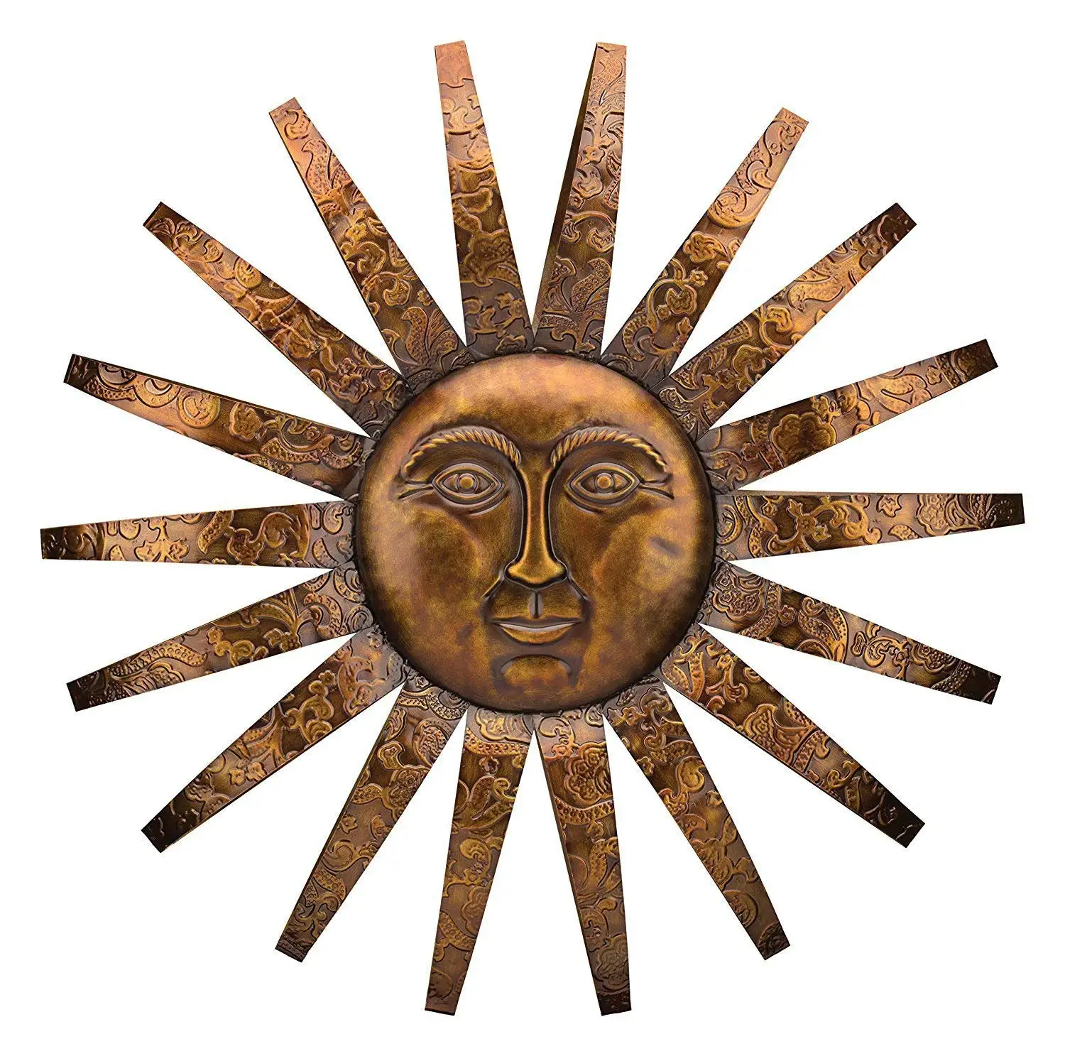 Outdoor Metal Sun Faces Find Deals On Get Quotations Wonders Outdoor Indoor Accent Metal Sun Decorative Wall Art For Garden 34 Inch