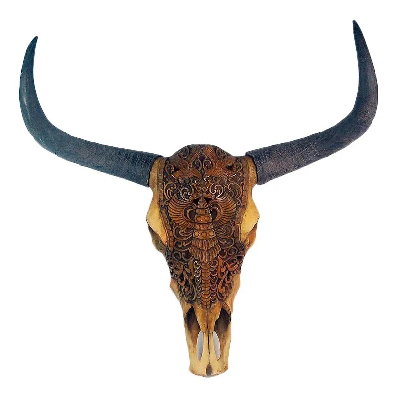 Animal Head Cow Skull Yak Hollow Skull Decoration Resin Wall Decor Skull details