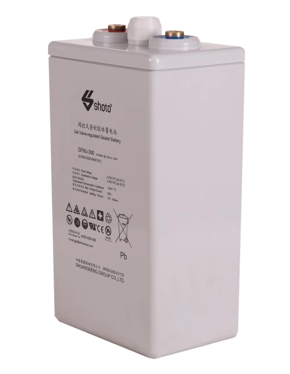 UL VRLA verzegelde Gel 2 van de Lood Zuur Batterij Volt200ah Batterij voor Energieopslag 0