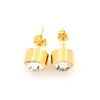 New fashion stainless steel gold stud earring base for women
