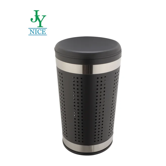 Cesto De Acero Inoxidable Para Ropa Sucia,Con Tapa De Madera,Para El