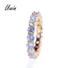 UWIN Hiphop Latest Design Iced Out 1 Row Tennis CZ Diamond Ring Rock Jewelry Custom Ring for Men