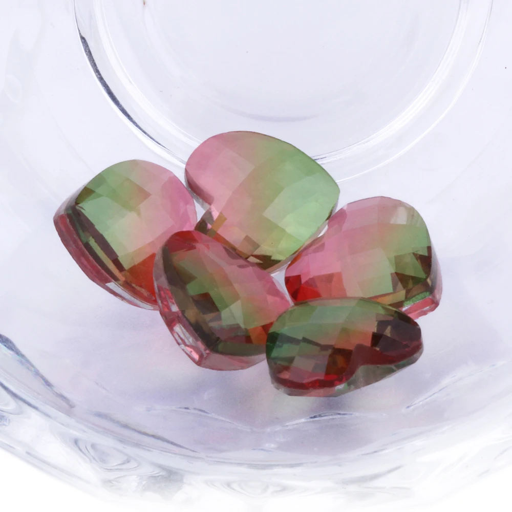 热卖2019 工厂直接合成黄色粉红色巴西彩色电气石宝石珠宝制作