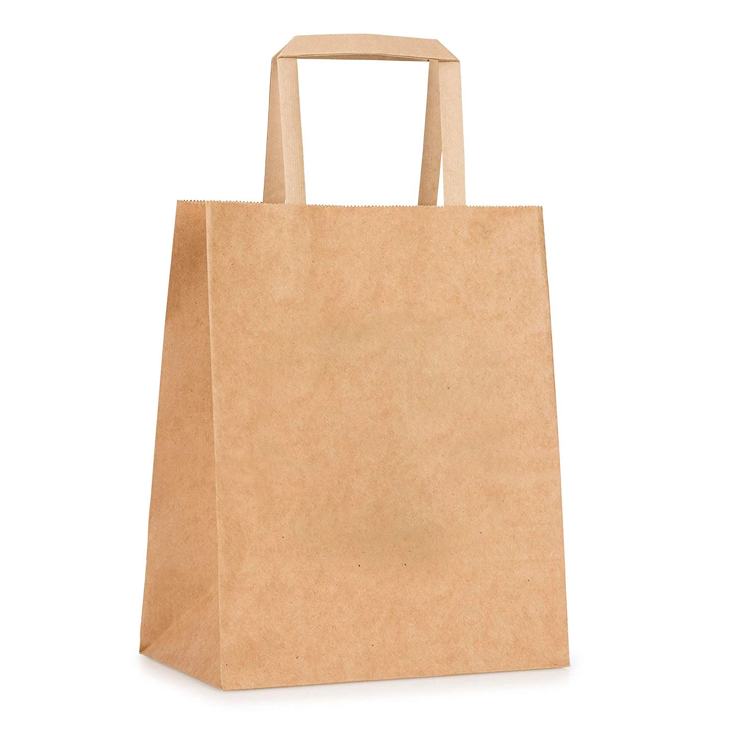 customized size plain brown kraft paper with flat paper handle