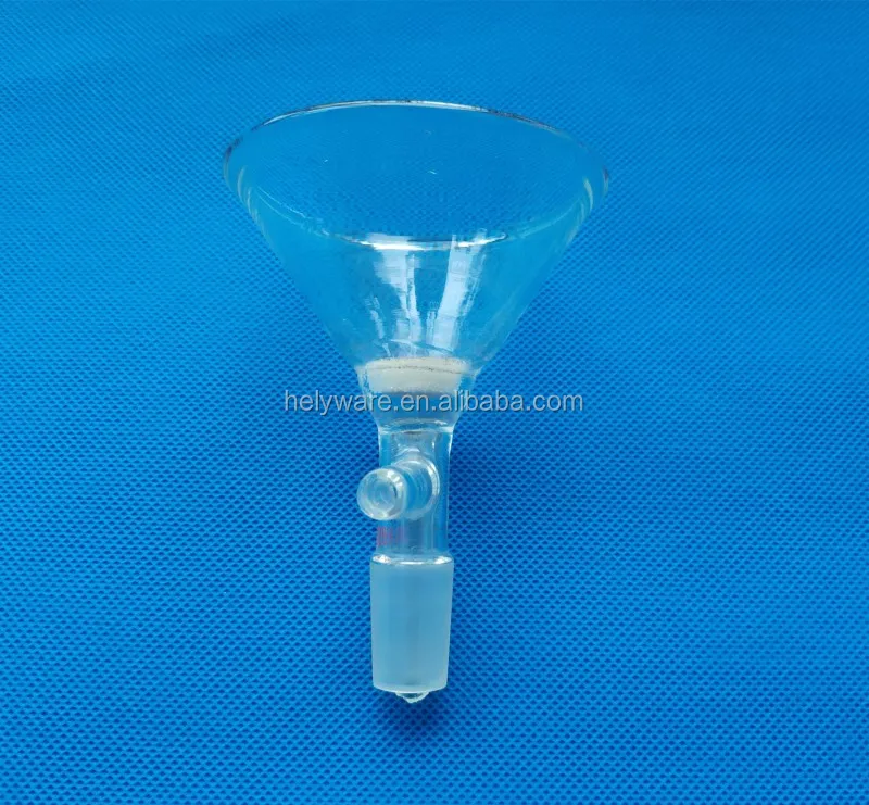 Lab use Glass Cone Hirsch Filter Funnel with vacuum hose barb and