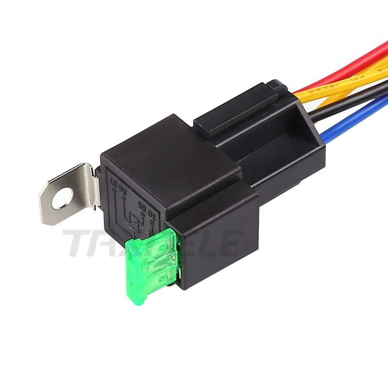 12V Car Automotive On/Off Fused Relay 30A 5-Pin with Holder Socket Durable