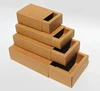 Wholesale ready stock 12 sizes 350 gsm foldable cake cookie food Kraft Brown Drawer Boxes