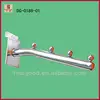 Metal chrome waterfall display hook for slatwall system