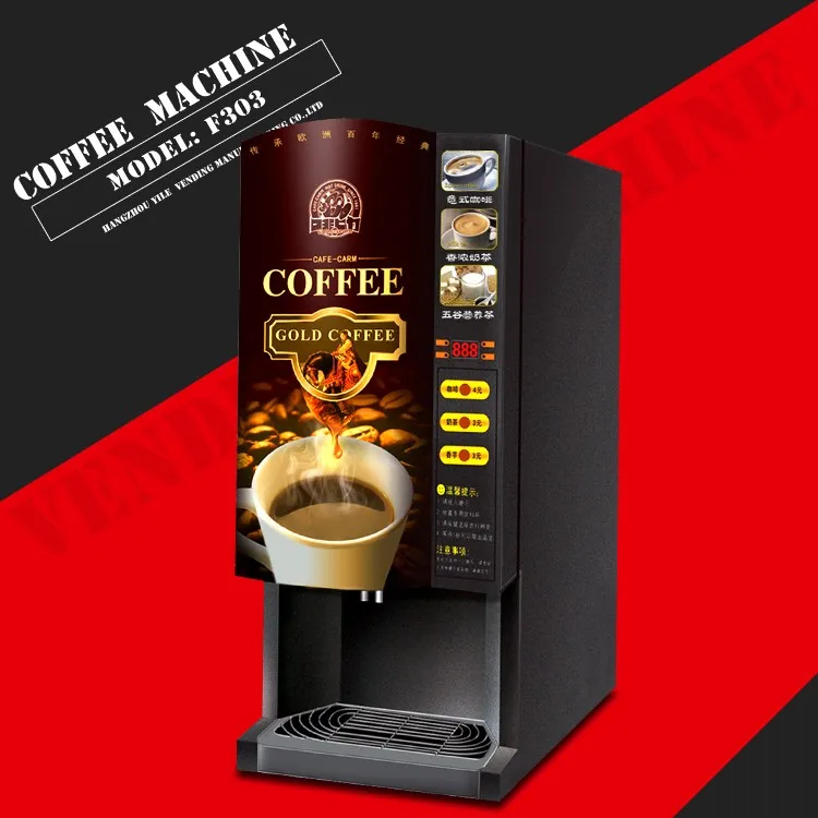 For Kuwait Automatic Hot Coin Operated Coffee Vending Machine Le303v