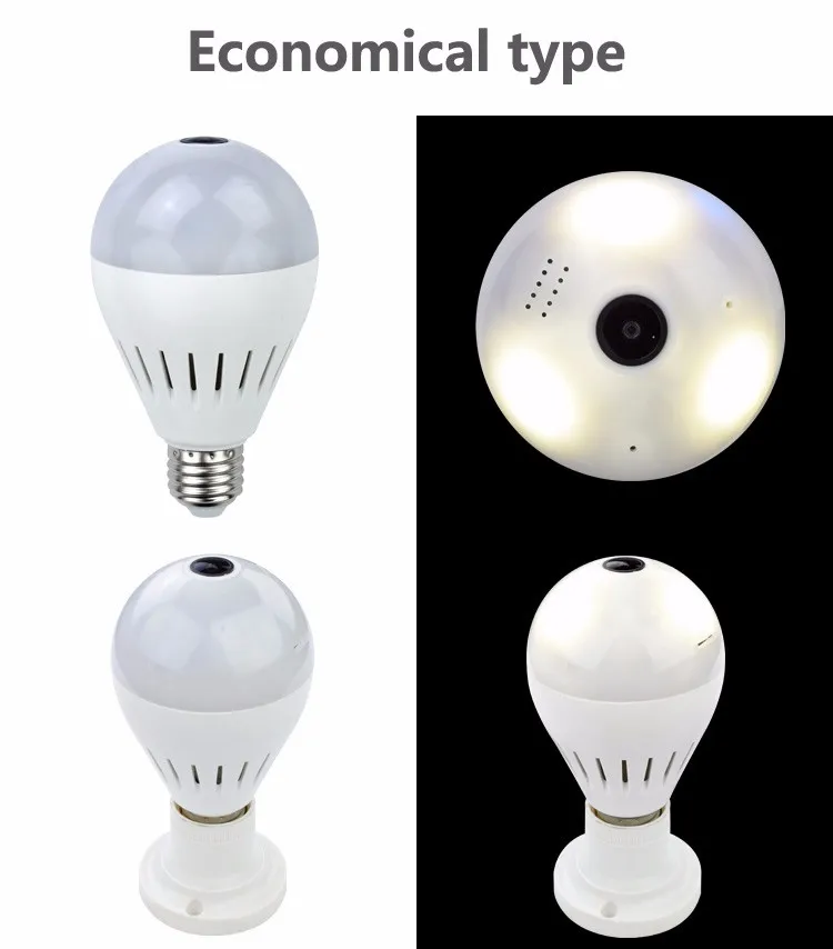 Smart Wireless Wifi Led Bulb Lamp Surveillance Security Light Bulb