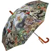 New style unique special design cube print transparent clear POE flash child led umbrella for kids