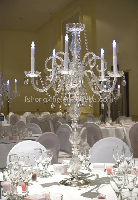 2015 New Style Fashion Plastic Candelabra For Wedding Table