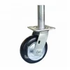 5 inch 125mm Industrial Trolley Scaffold Black Hard Rubber Caster Wheel Solid Castors With Brake