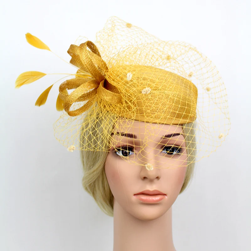 gold wedding fascinator