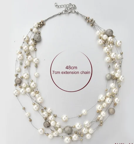 necklace chunky pearl jewelry necklaces bib choker statement