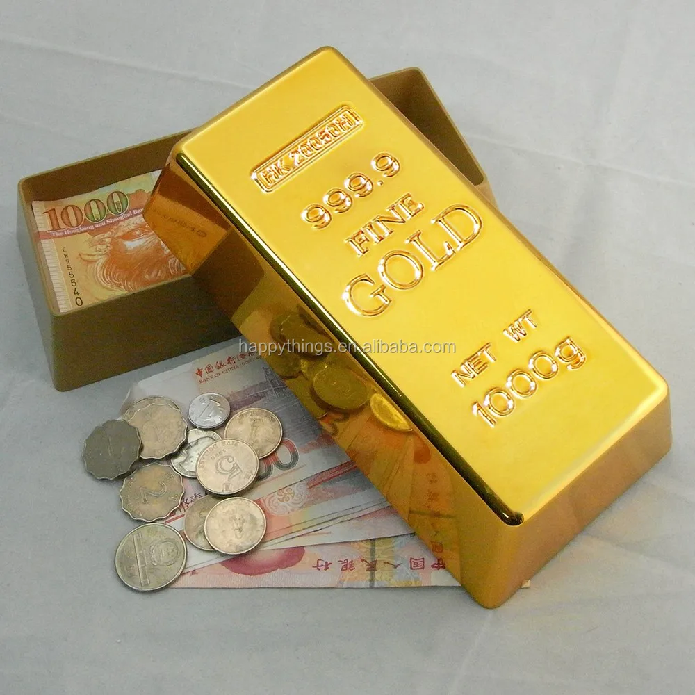 Décoration de Brique dor Boîte de Rangement en Lingot dor boîte de Bonbons boîte de Rangement de Bullion 