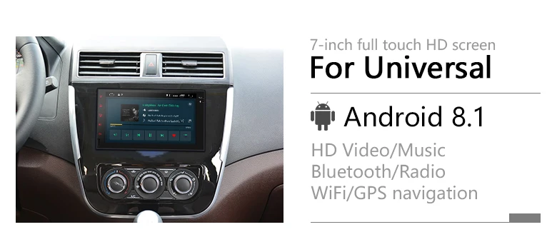 In-Dash 7" Android Car Video player gps navigation with SD/USB socket