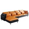 chinese couch luxury modern foshan furniture American style living room leather sofa