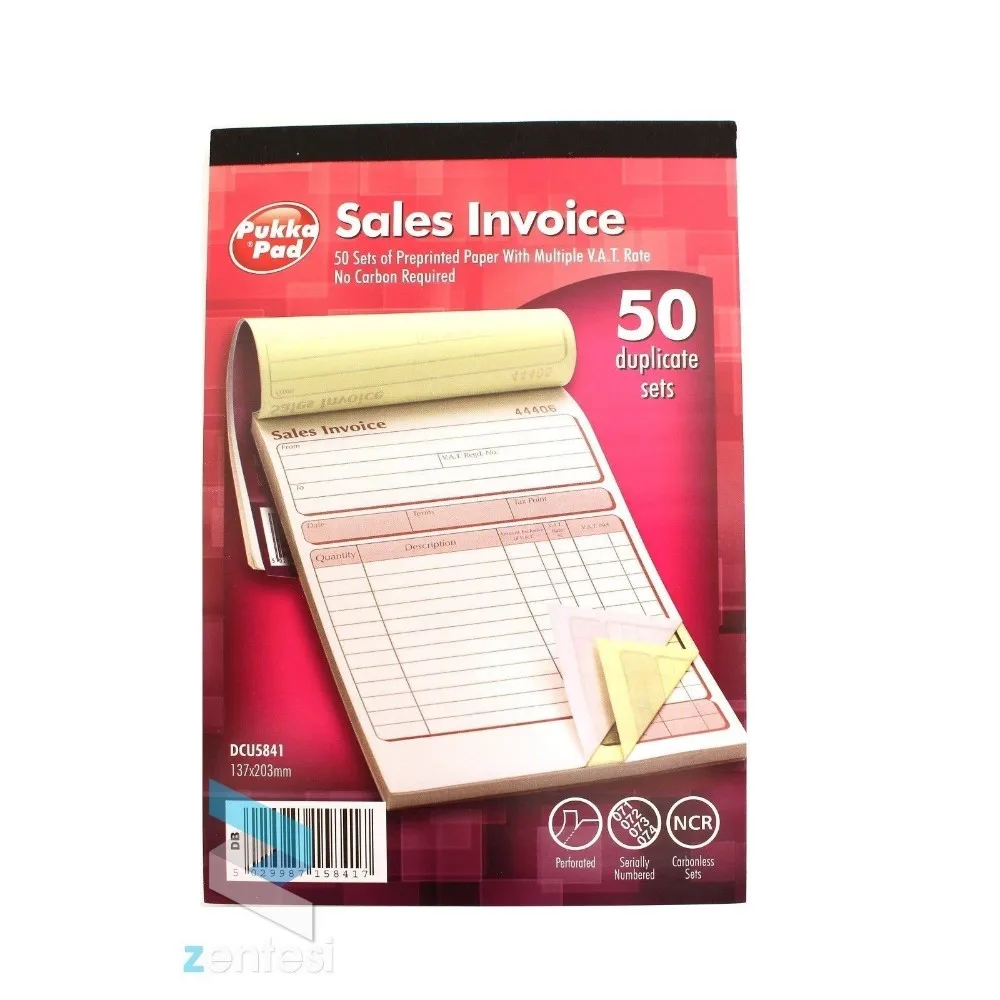 Personalised A4/a5/a6 Ncr Invoice/receipt Book,Pad (duplicate) - Buy ...