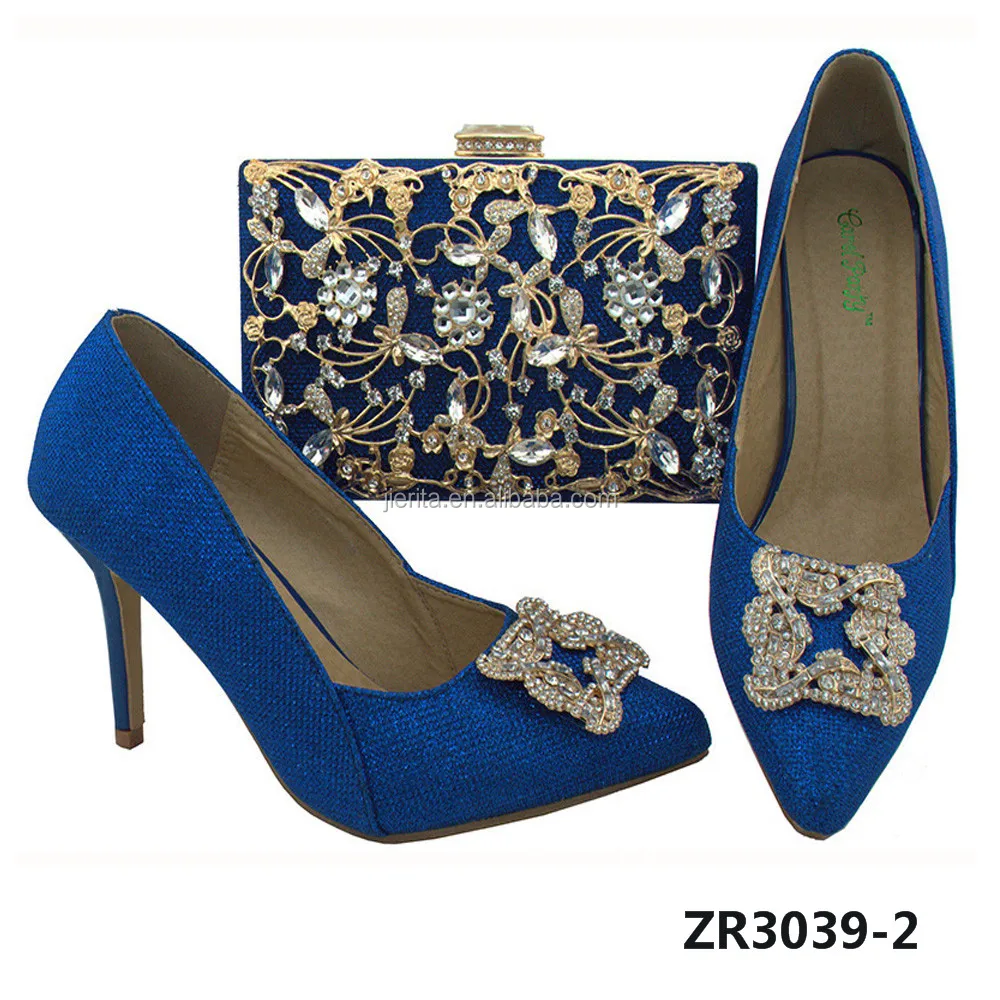 shoes with matching clutch bag in purple