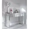 Romano Venetian 2 Drawers Silver Mirrored Glass Console Table