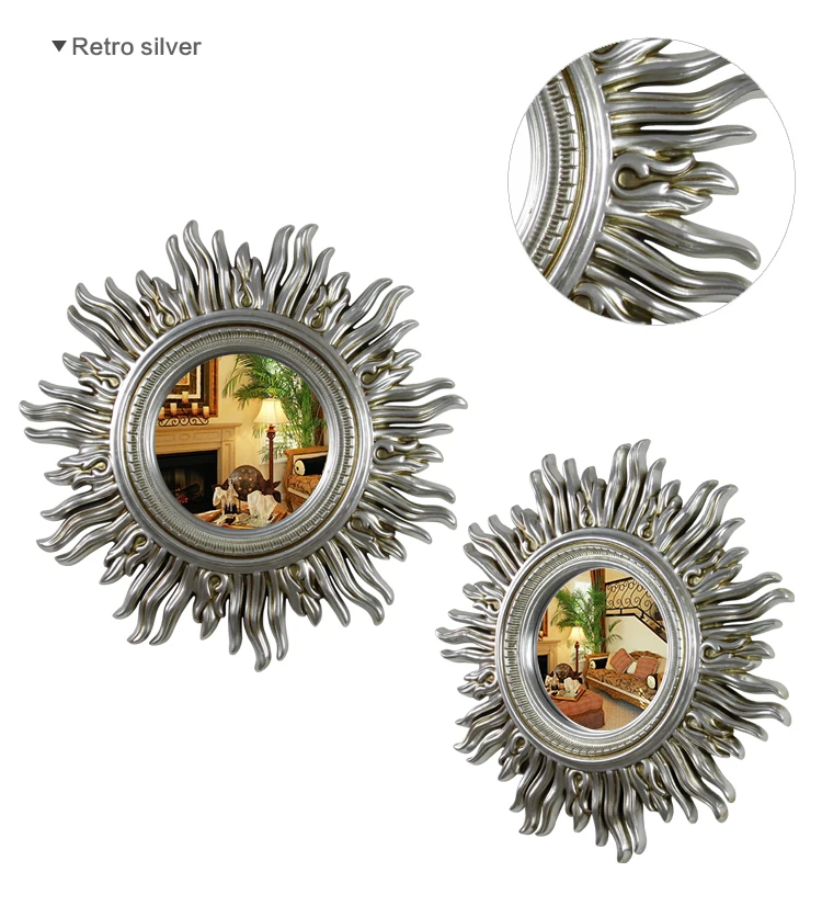 Design Decorative Sun Shaped Wall Mirror Fancy Wall Mirror For Home