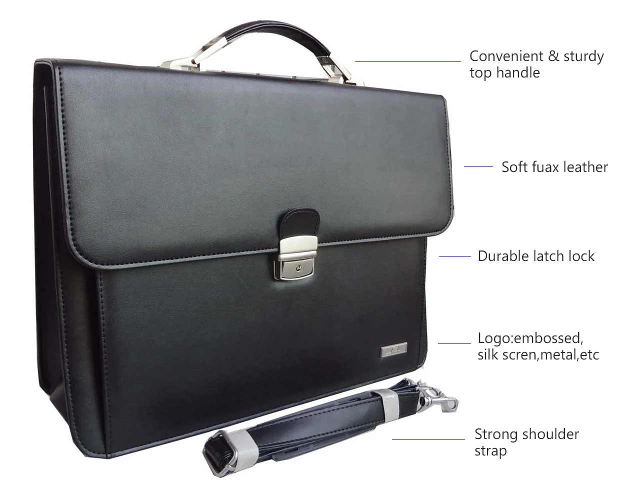 pu leather briefcase