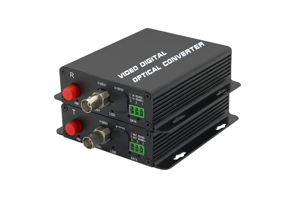 Cctv Camera Analog 1 Channel Video Digital Optical Converter Fc Connector Bnc Port +reverse Rs