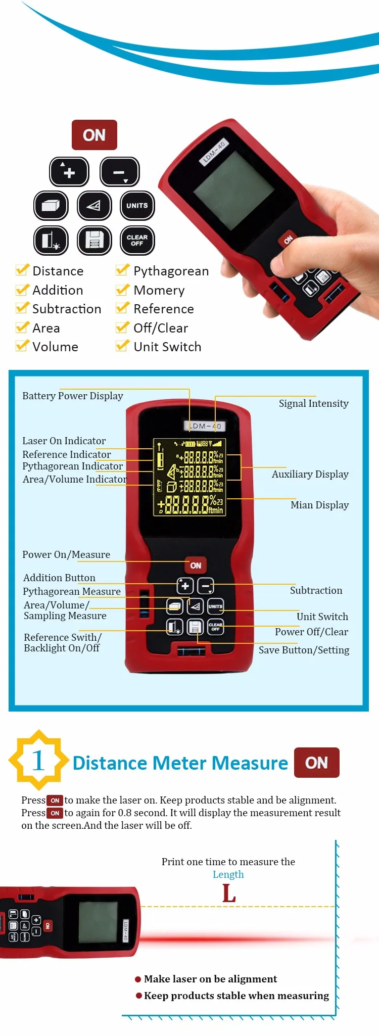 electronic digital laser measurer tape
